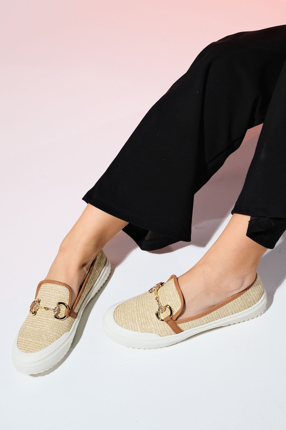 لوفر نود زنانه کفش های عروسی بارسلوس بژ luvishoes