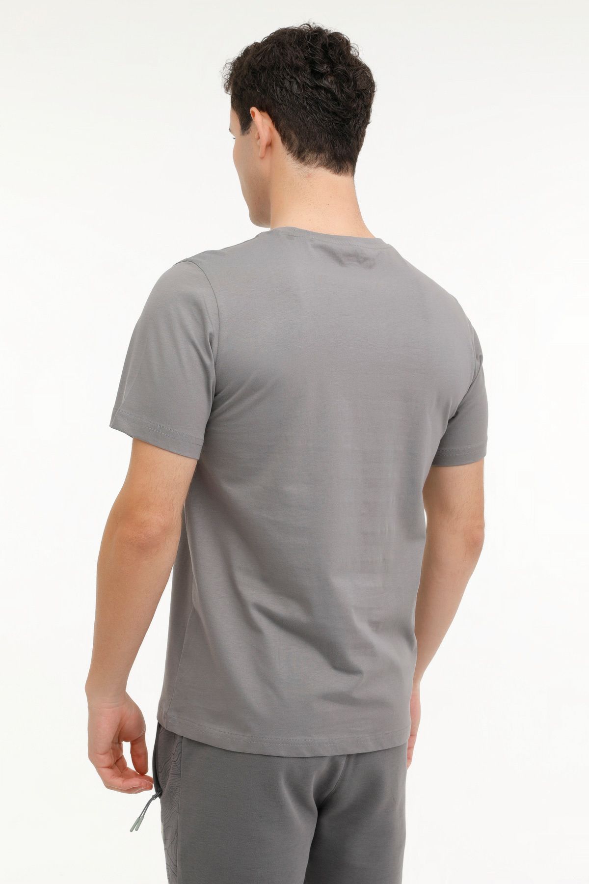 تی شرت آستین کوتاه مردانه ML JERRY 11URB1017 4FX Anthracite Lumberjack