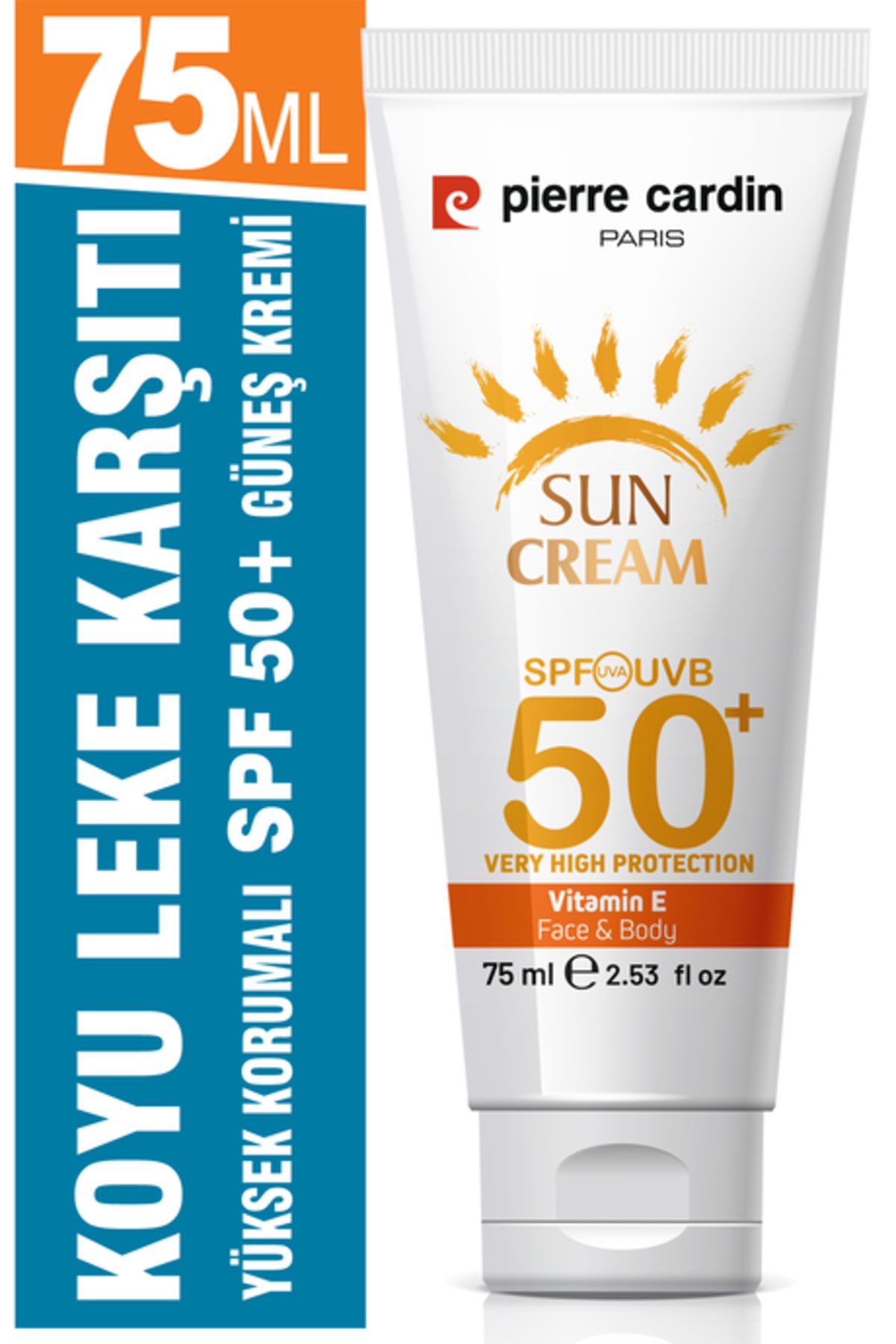 Pierre Cardin SPF 50 Солнцезащитный крем для лица против пятен с высокой защитой 75 мл для нормальной и сухой кожи EC48158