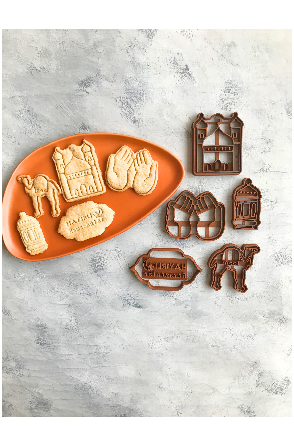 Ramadan Dough Shaper Set/mixed Color (LAMP, PRAYER HAND, MOSQUE, CAMEL, HAPPY RAMADAN)