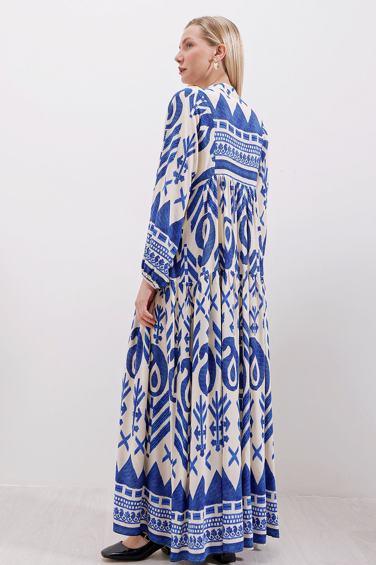 Bigdart-2423 Authentisches gemustertes Kleid - A.SAKS 5