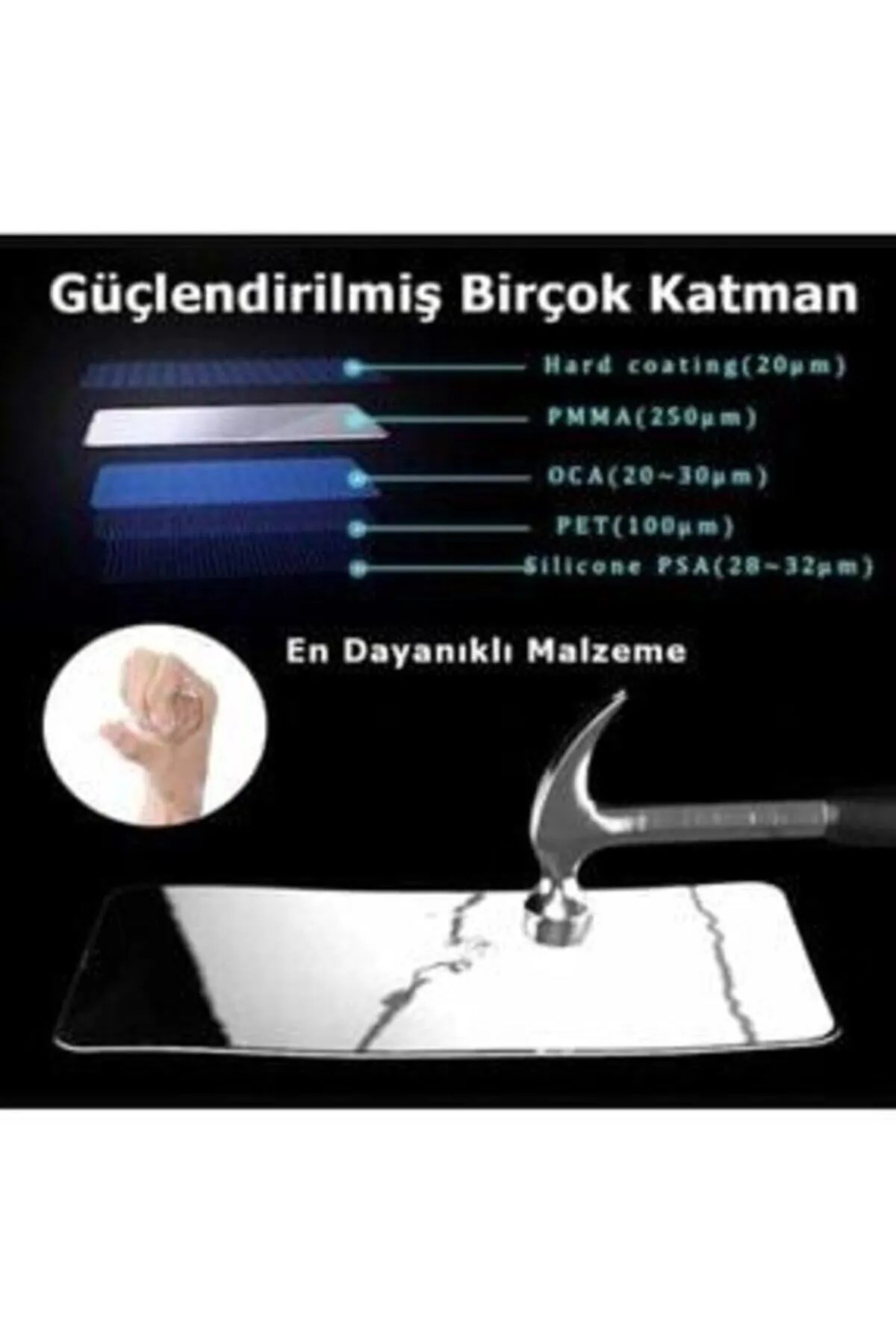 iphone 6 /7 /8 / se2020 Uyumlu Seramik Nano  Temperli  Ekran Koruyucu - Anti Static Özellikli 5