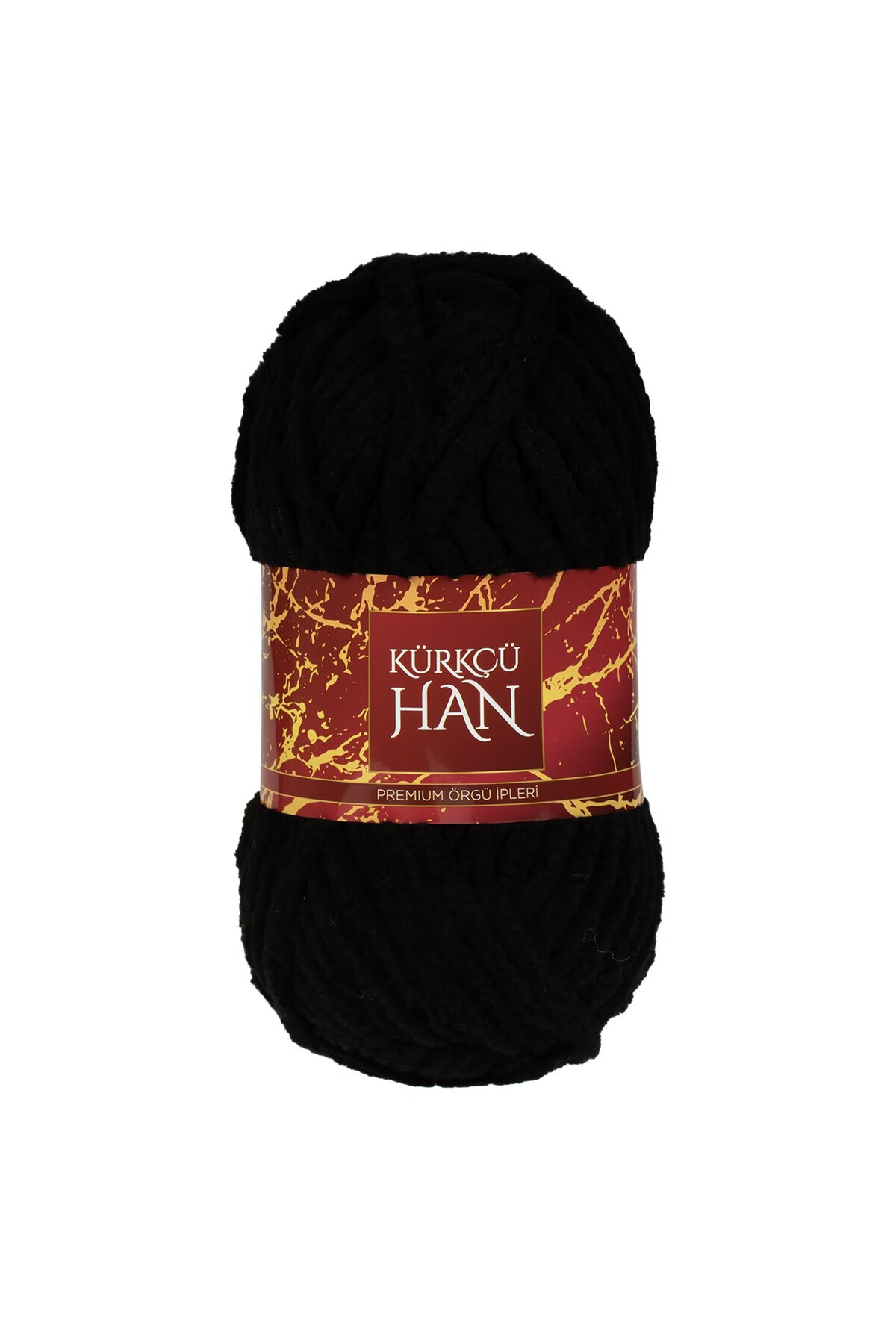 Kürkçü Han Lüks Kadife 100gr 60m El Örgü İpi Siyah