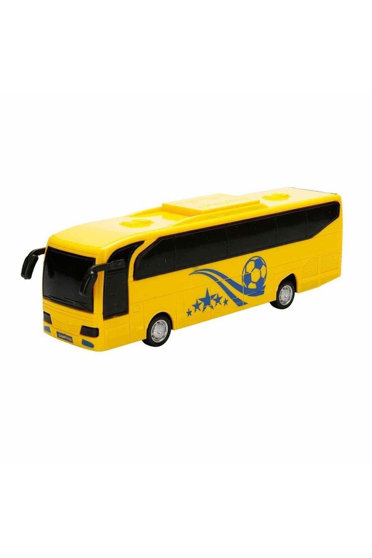 Shem-Toy Frictional School Bus Frictional School Car Patterned Bus Yellow Color Toy Bus 22 cm 5