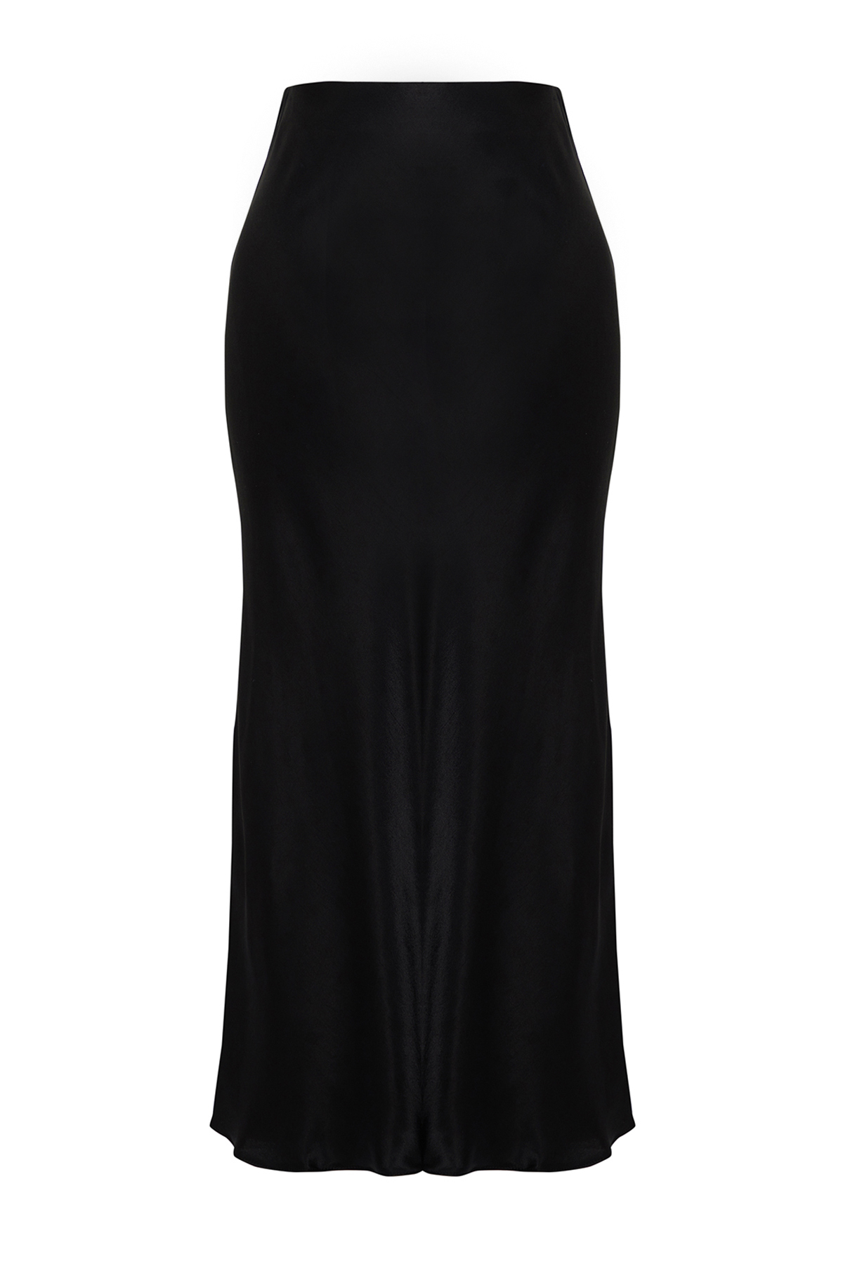 Trendyolmilla  Siyah A-line Midi Saten Etek TWOSS24ET00162 - Görsel 8