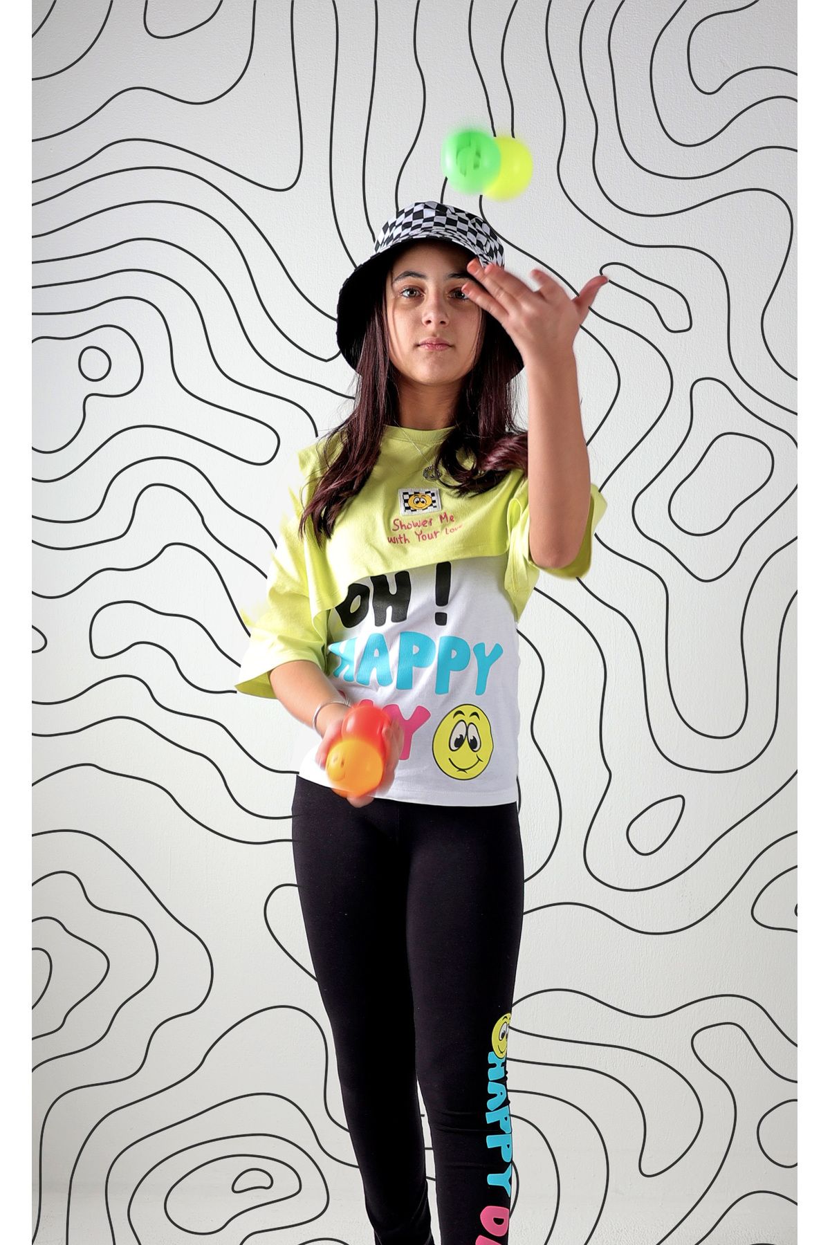 AIKO-Colorful Girl Teenage Top and Bottom Set T3 3