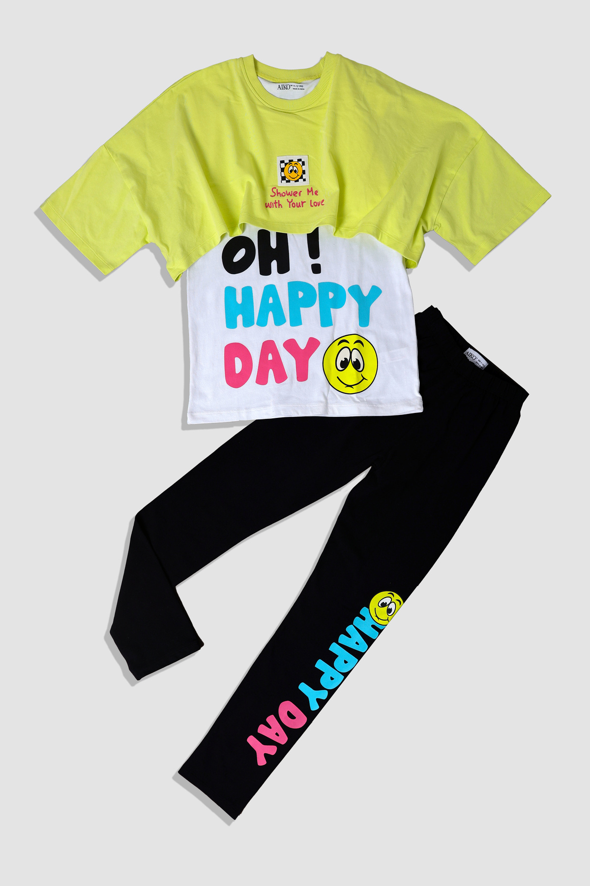 AIKO-Colorful Girl Teenage Top and Bottom Set T3 6