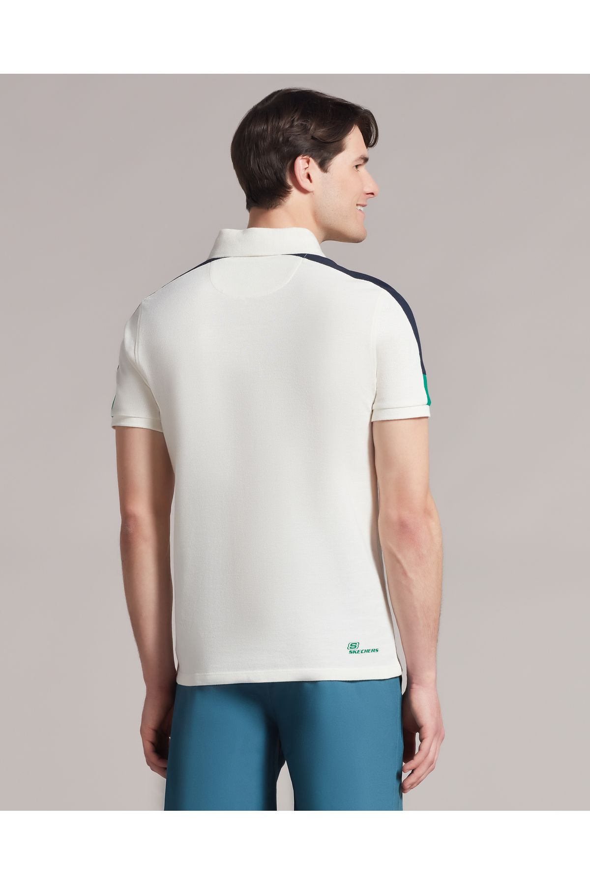 Skechers polo shirt white deals