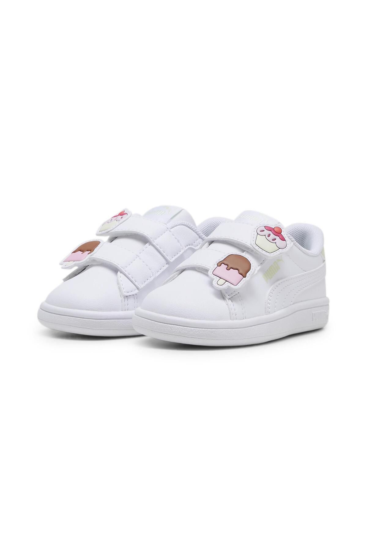 397287-02 Puma Smash 3.0 Badges V Inf Baby Sports Shoes White