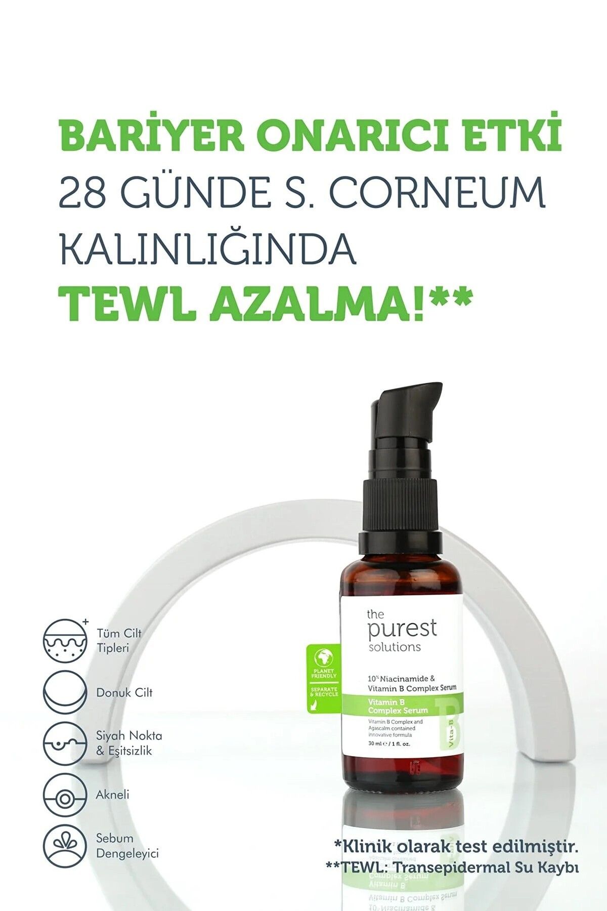سرم نوسازی و روشن کننده پوست ویتامین B مراقبت از پوست 30 میلی لیتر GKHAIR395 The Purest Solutions