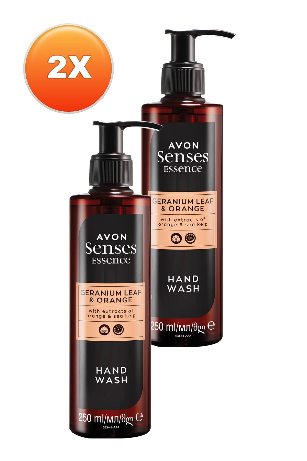 صابون مایع دستی معطر برگ شمعدانی Senses Essence و پارتاچال 250 میلی لیتر. مجموعه دو تایی Avon