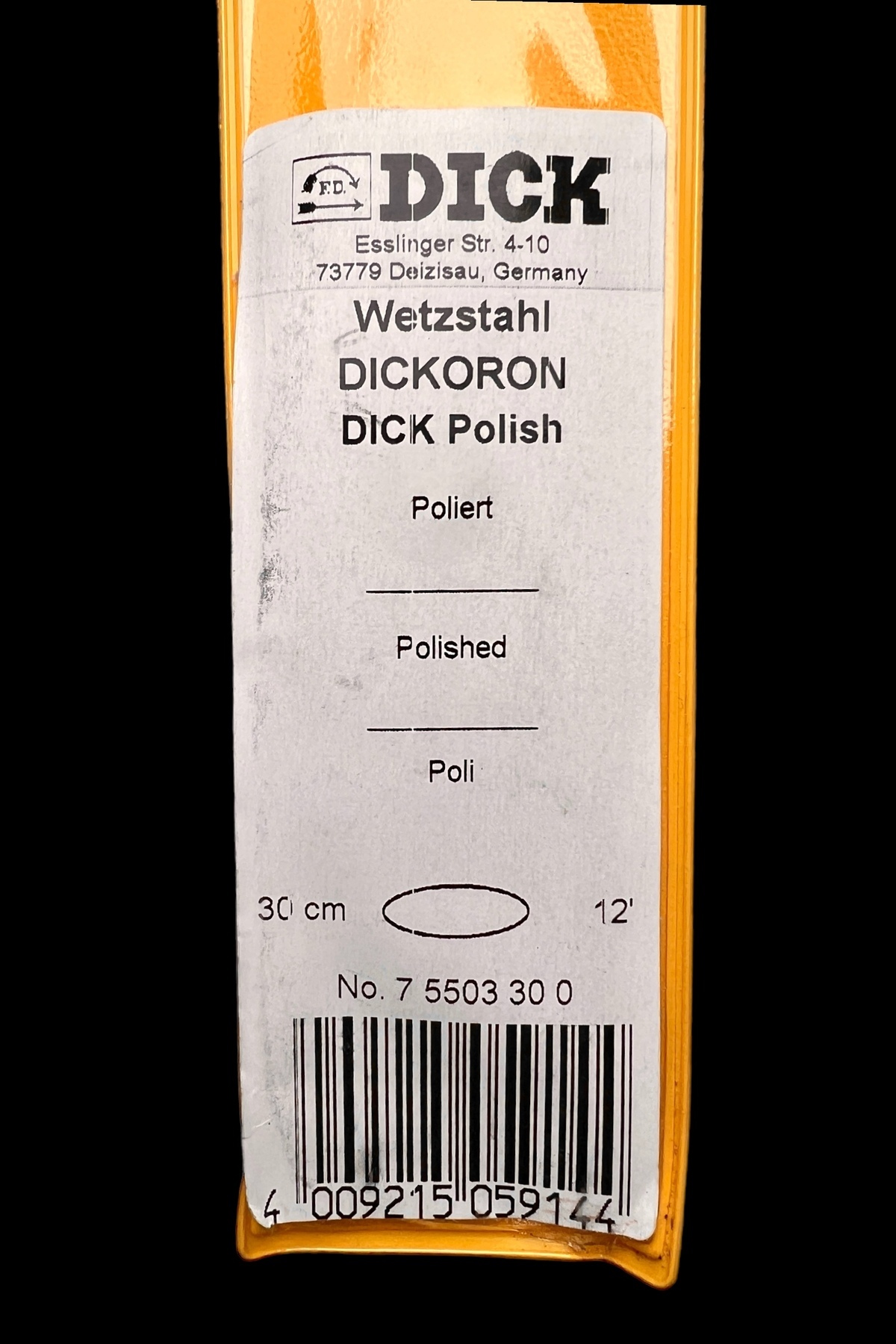 F-Dick Dickoron Saffier Wetstaal Ovaal 30 cm – Vuur & Rook