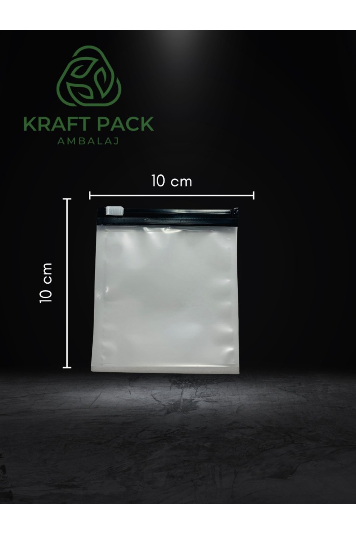 Kraft pack ambalaj BUZLU Şeffaf Lamineli ,SİYAH SLİDER Kilitli Poşet ,fermuarlı Aksesuar Poşet 10*10 cm -10 Adet