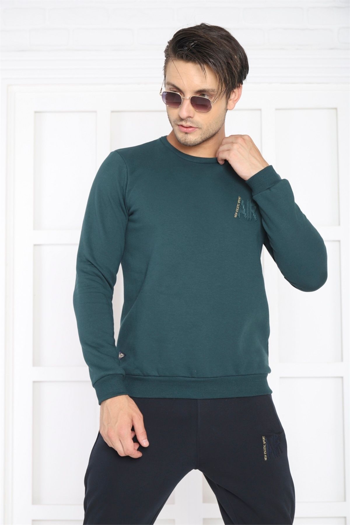 ست گرمکن ورزشی مردانه 3 سبز WILL BREATH SLIMFIT SWEAT TROUGHTS TEAM SUPTSUIT 3078 Escetic