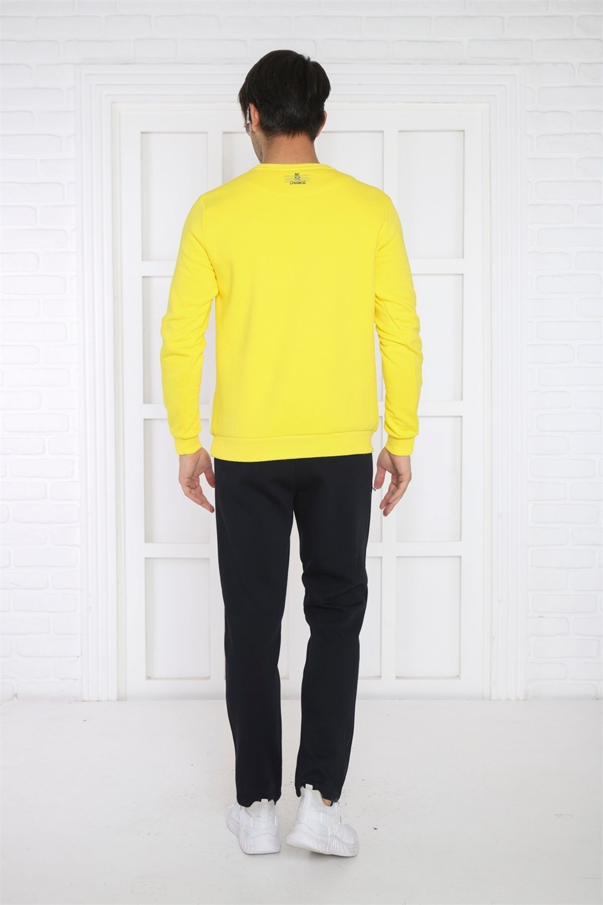 ست گرمکن ورزشی مردانه زرد 3 عروسی SLIMFIT SWEAT TEAM 3078 Escetic