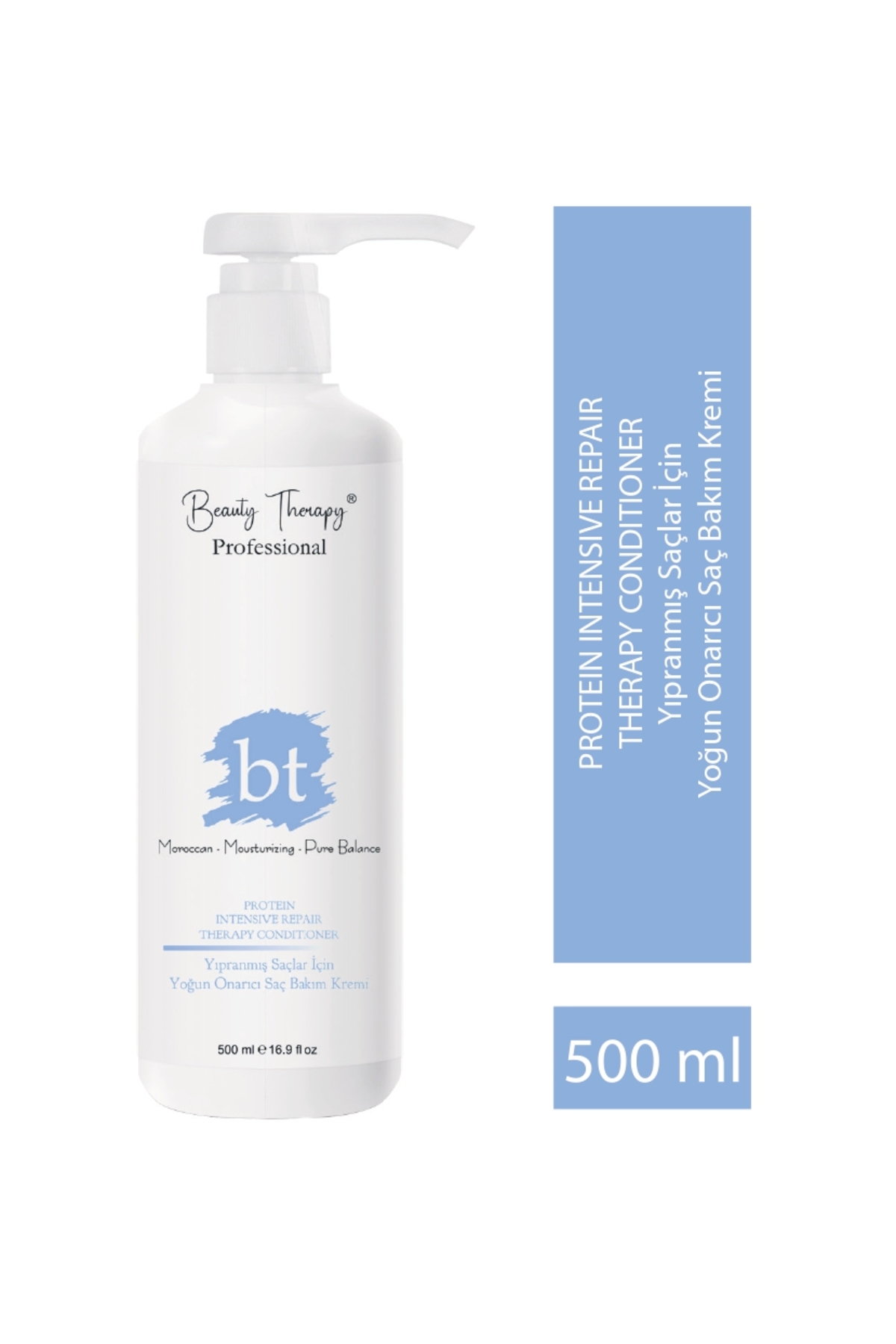 Beauty Therapy bt Profesyonel Protein Yıpranmış Saçlar için Yoğun Onarıcı Saç Bakım Kremi 500ml — ST-153.046020105