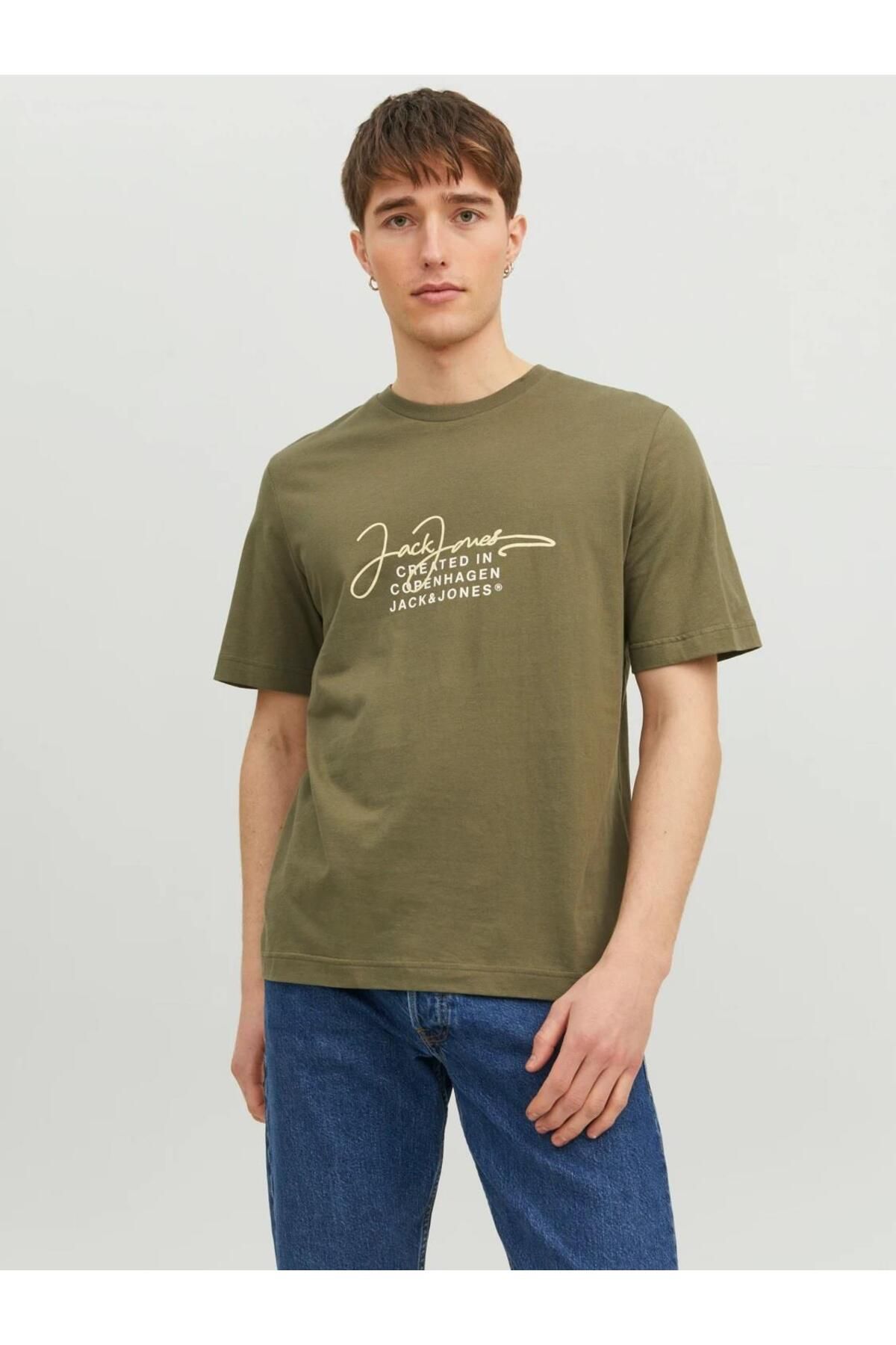 تیشرت جک اند جونز 12235487 olive