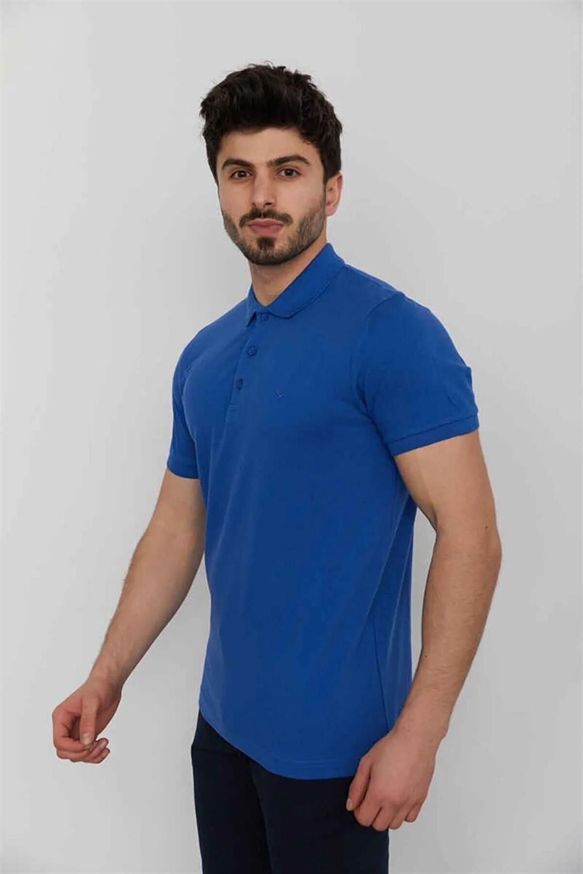 Cazador-Tricou cu gât polo Jazz 4613 Civi?t Blue 2