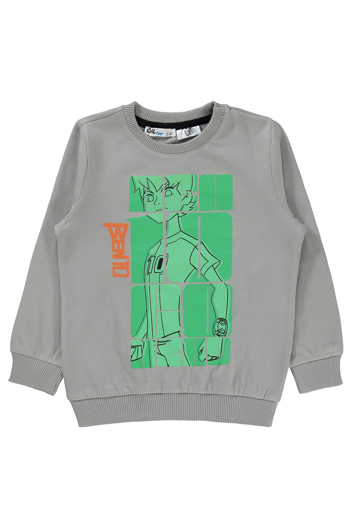 BEN10 Erkek Çocuk Sweatshirt 2-5 Yaş Gri 19958168523W1