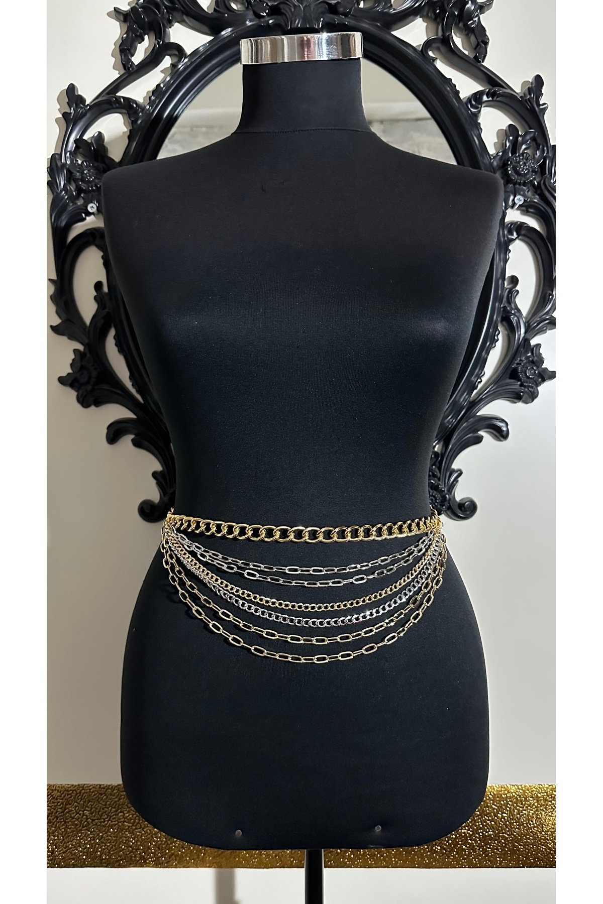 کمربند مردانه طلایی Maiden design | TYC00321343482 اورجینال - تصویر 2