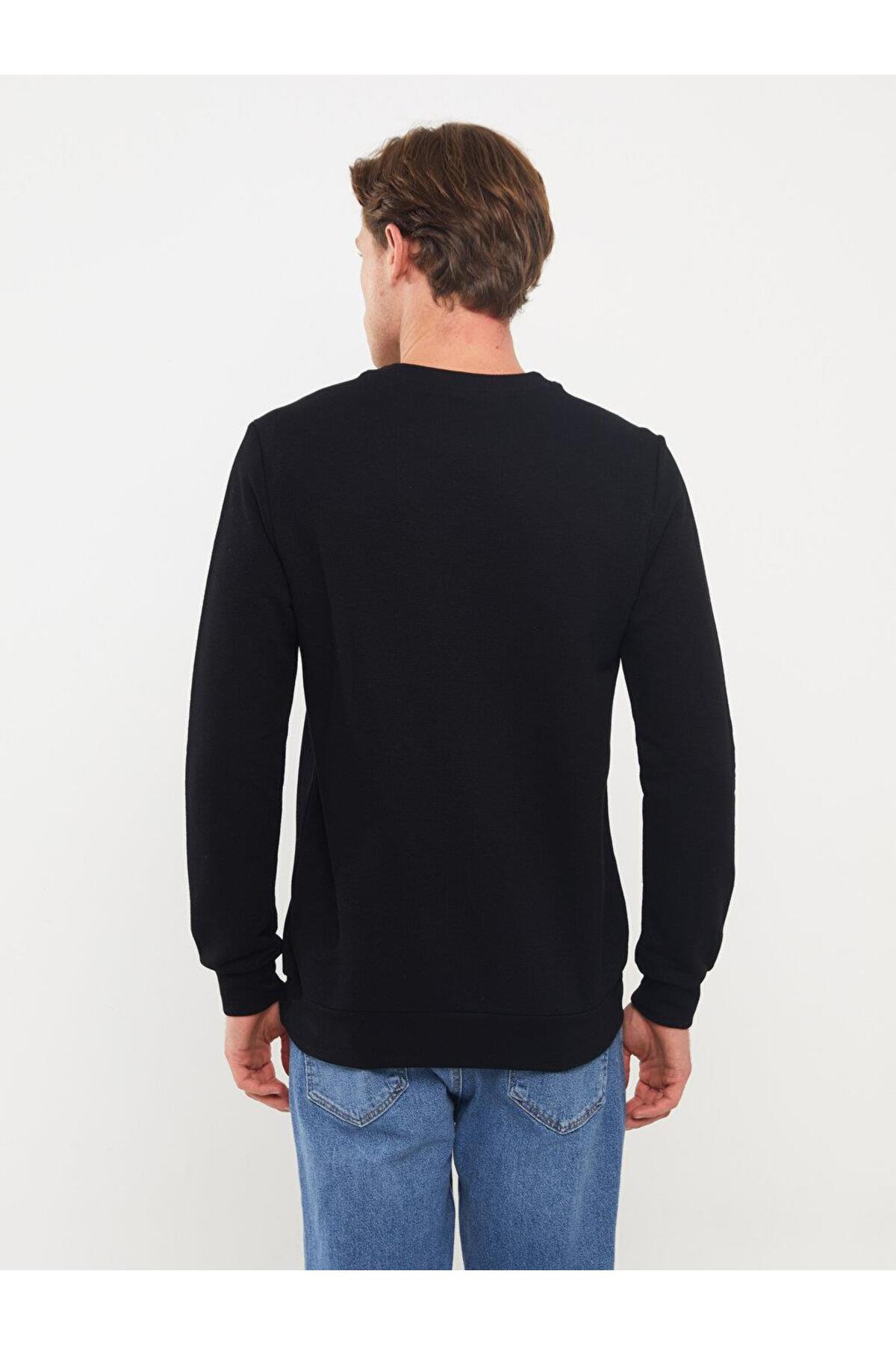 سویشرت مردانه مشکی ال سی وایکیکی | W31697Z8 اورجینال - تصویر 3