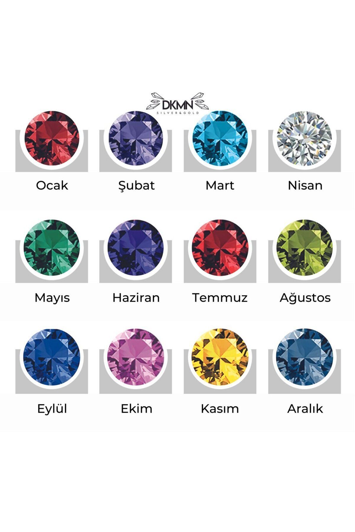 Doğum Taşlı İsimli Gümüş Yüzük Kadın Gümüş Yüzük 2
