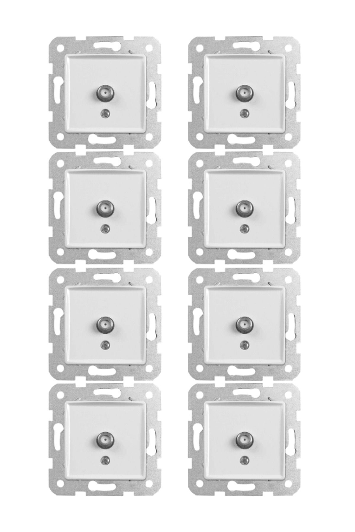 VİKO-Viko Linnera Satellite Socket with F Connector and End (Frame Included)90440096 (8 Pieces) 1