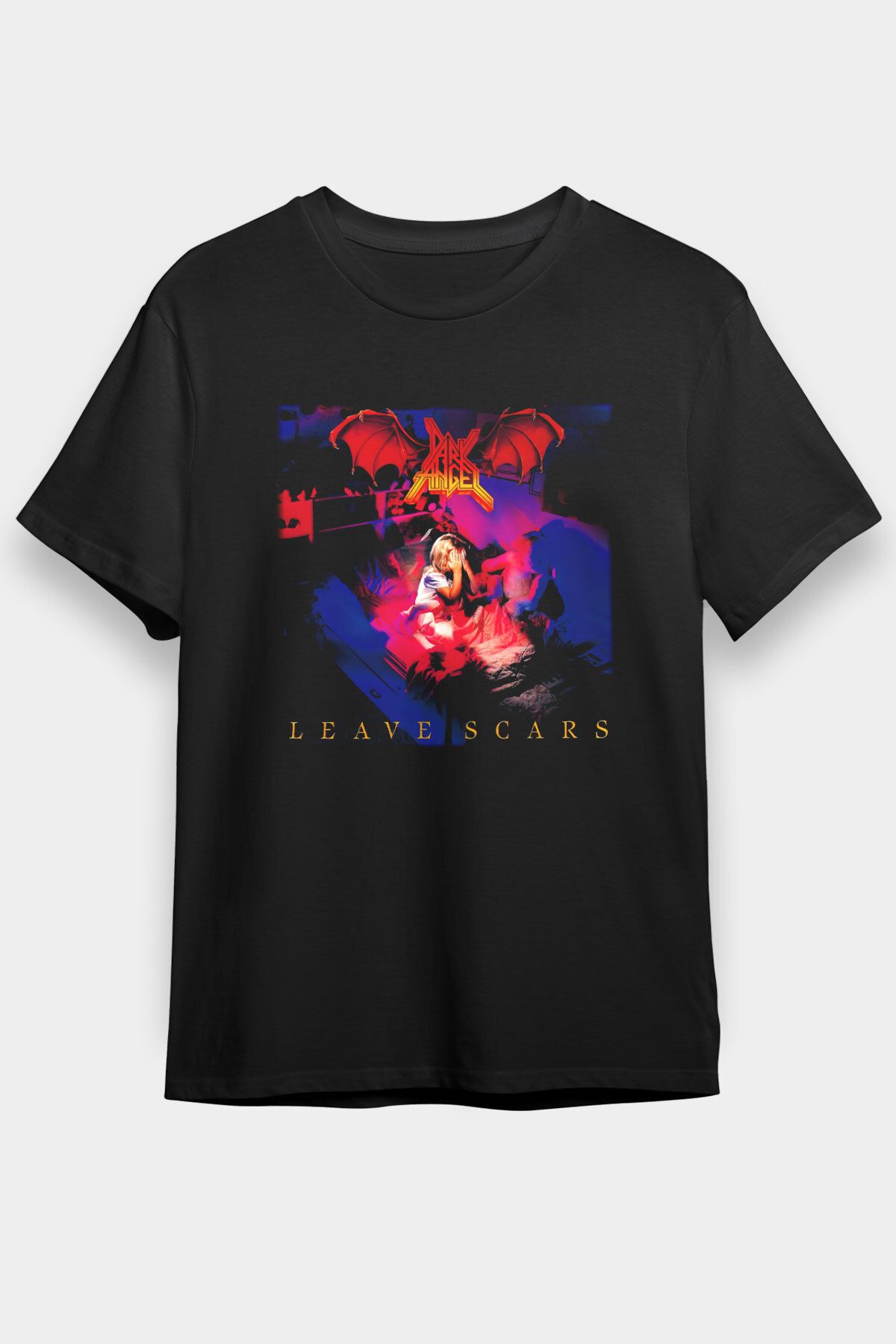tf tişörtfabrikası Tricou Unisex Dark Angel Black Unisex - S