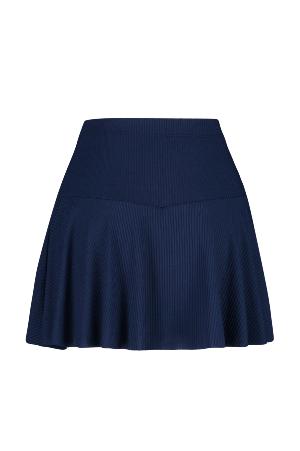 Trendyolmilla  Lacivert Düz Yüksek Bel Mini Örme Şort Etek TWOSS21SR0621 - Görsel 7