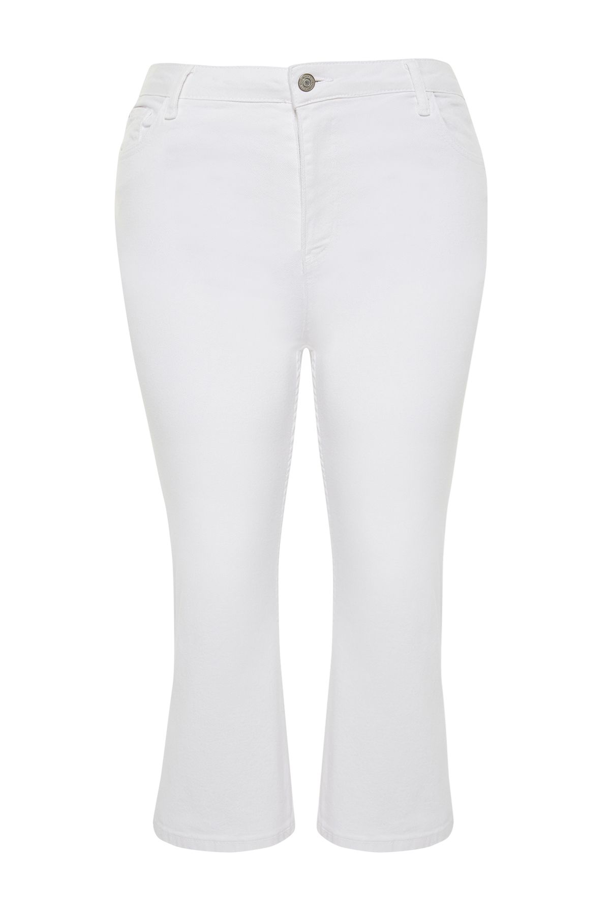 Trendyol Curve-High Waist Plus Size Jeans - Short Spanish Leg TBBSS24CJ00019 7