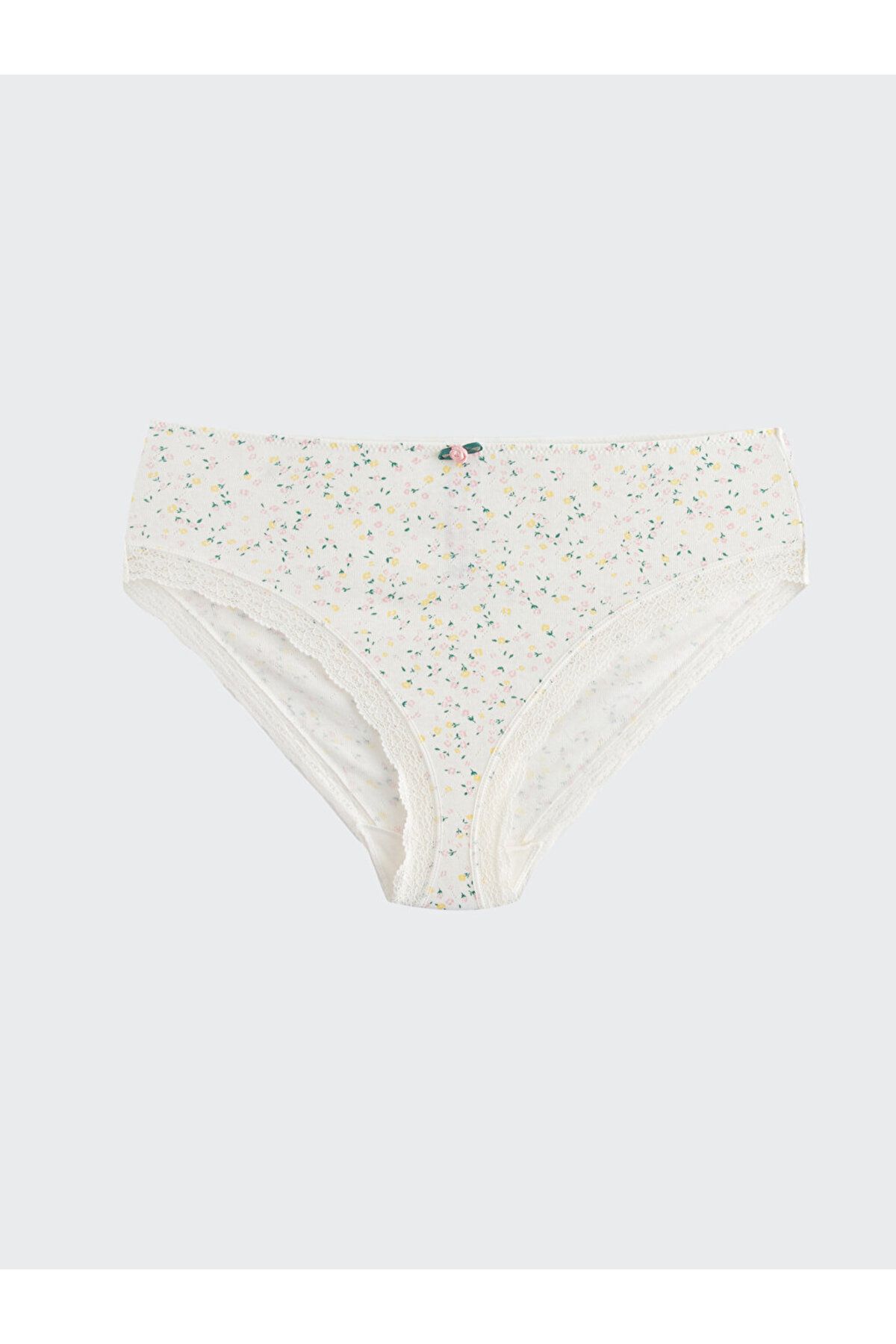 LC Waikiki-Ecru Printed Patterned Hipster Panties 1