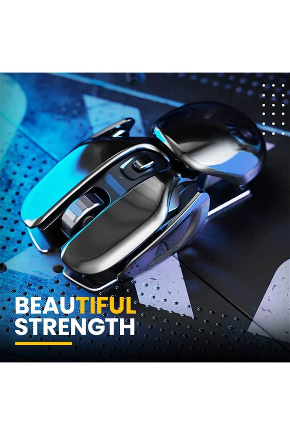 DUHALINE Kablosuz Şarjlı Mouse Modern Tasarım Ergonomik Metal Mouse, 2 ...