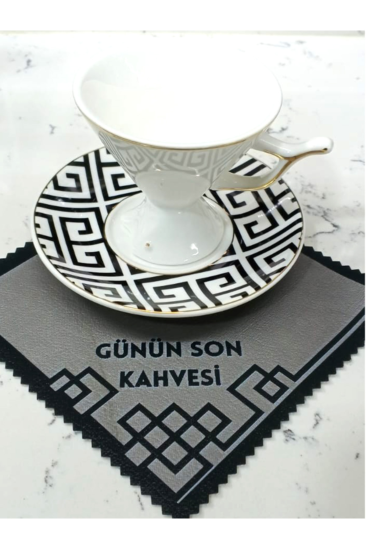 6 lı Kişiye Özel Özel Tasarım Deri Sunum Peçeteliği 5