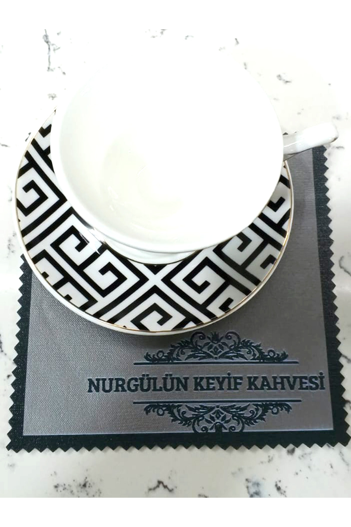 6 lı Kişiye Özel Özel Tasarım Deri Sunum Peçeteliği 2