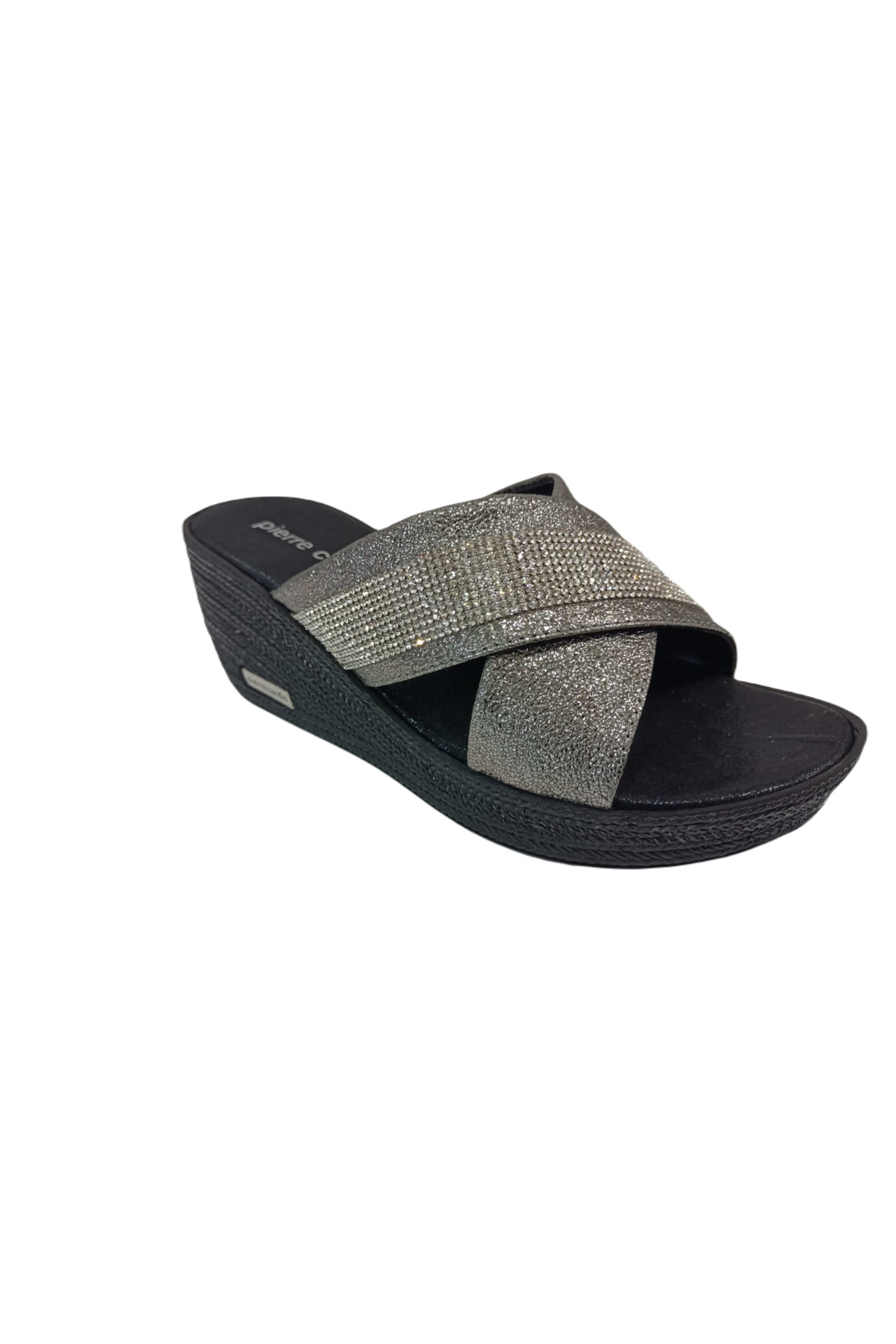 دمپایی Pierre Cardin پیر کاردین زنانه زیره پر کننده پلاتینیوم 3507 اورجینال - تصویر 3