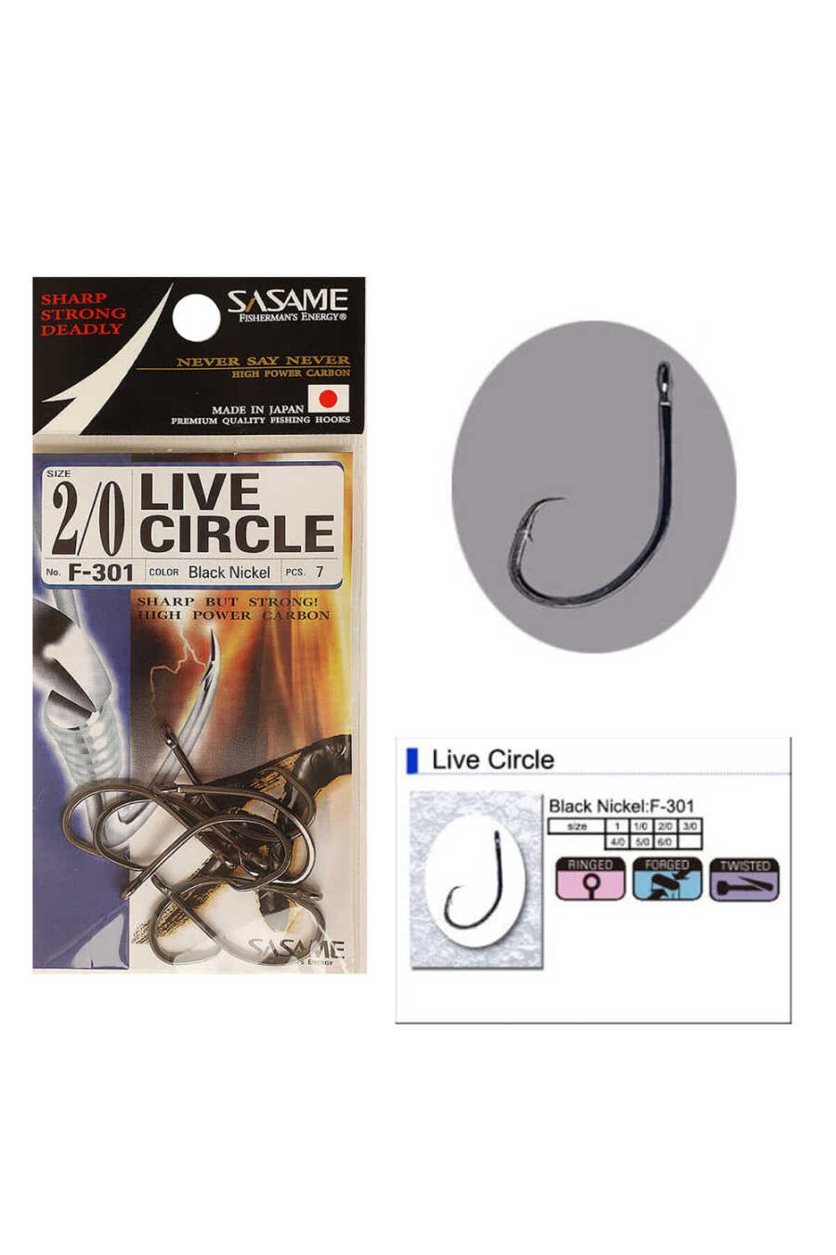 Sasame F-301 Live Circle Serisi Olta Iğnesi No:4/0