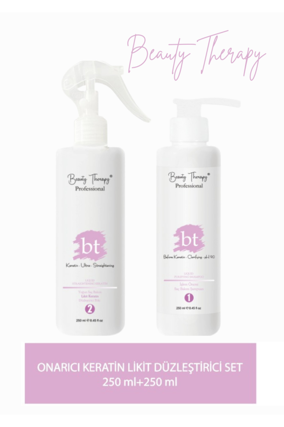 Beauty Therapy bt Professional Kolay Keratin Yoğun Bakım Onarıcı Likit Düzleştirici Set 250ml+250ml — ST-153.02102