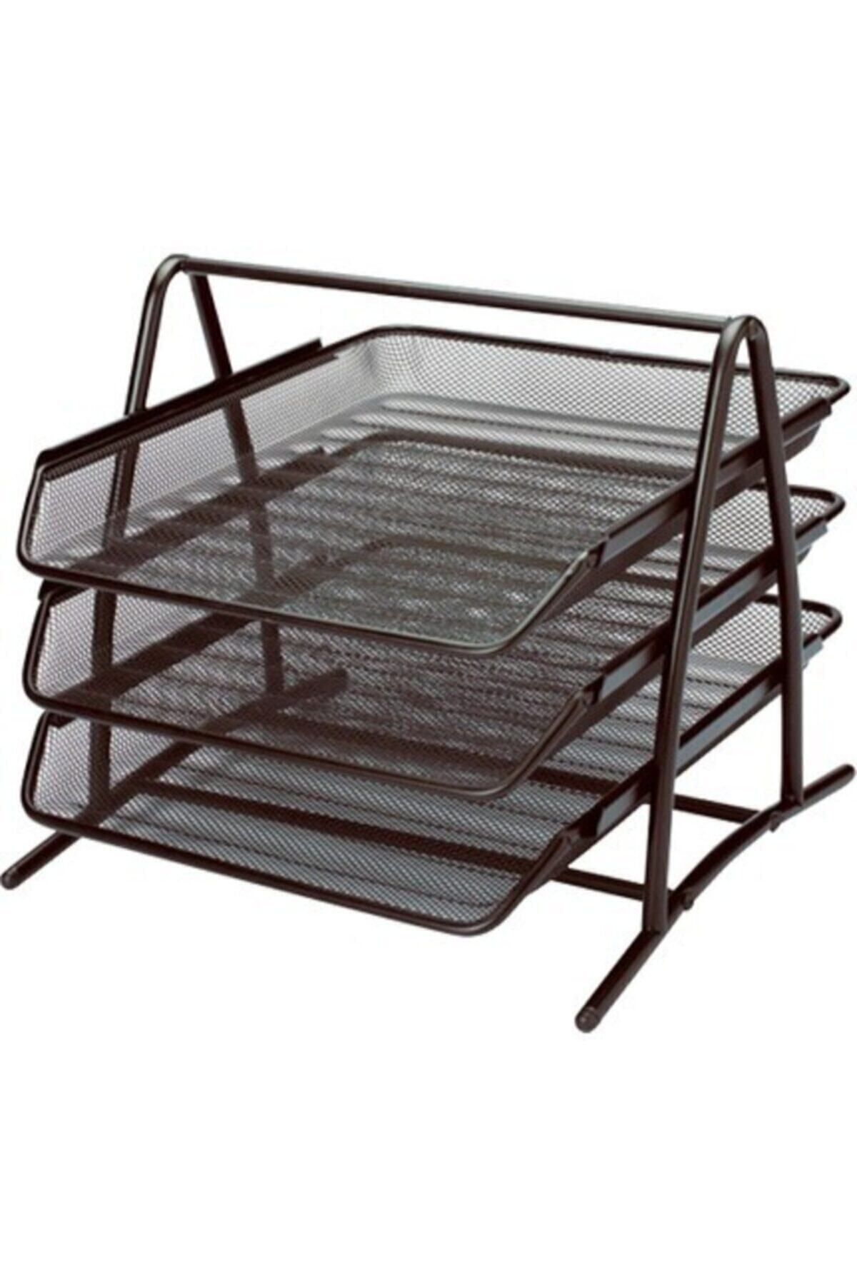 Ark-Table Top Document Shelf Metal Perforated 3-Piece Movable Fx 1