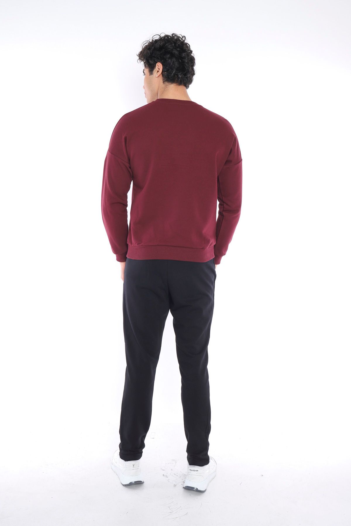 ست گرمکن ورزشی مردانه بوردو 3 من؟ توطئه تنفس پنبه طرح دار SLIMFIT تیم A3032 Escetic