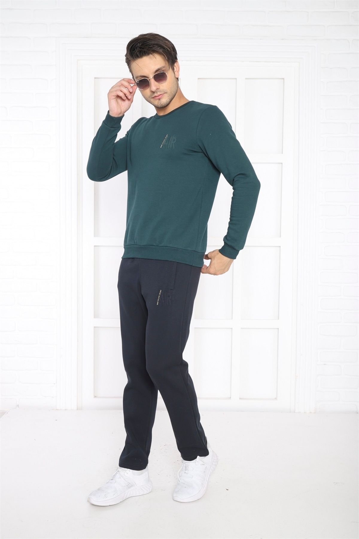 ست گرمکن ورزشی مردانه 3 سبز WILL BREATH SLIMFIT SWEAT TROUGHTS TEAM SUPTSUIT 3078 Escetic