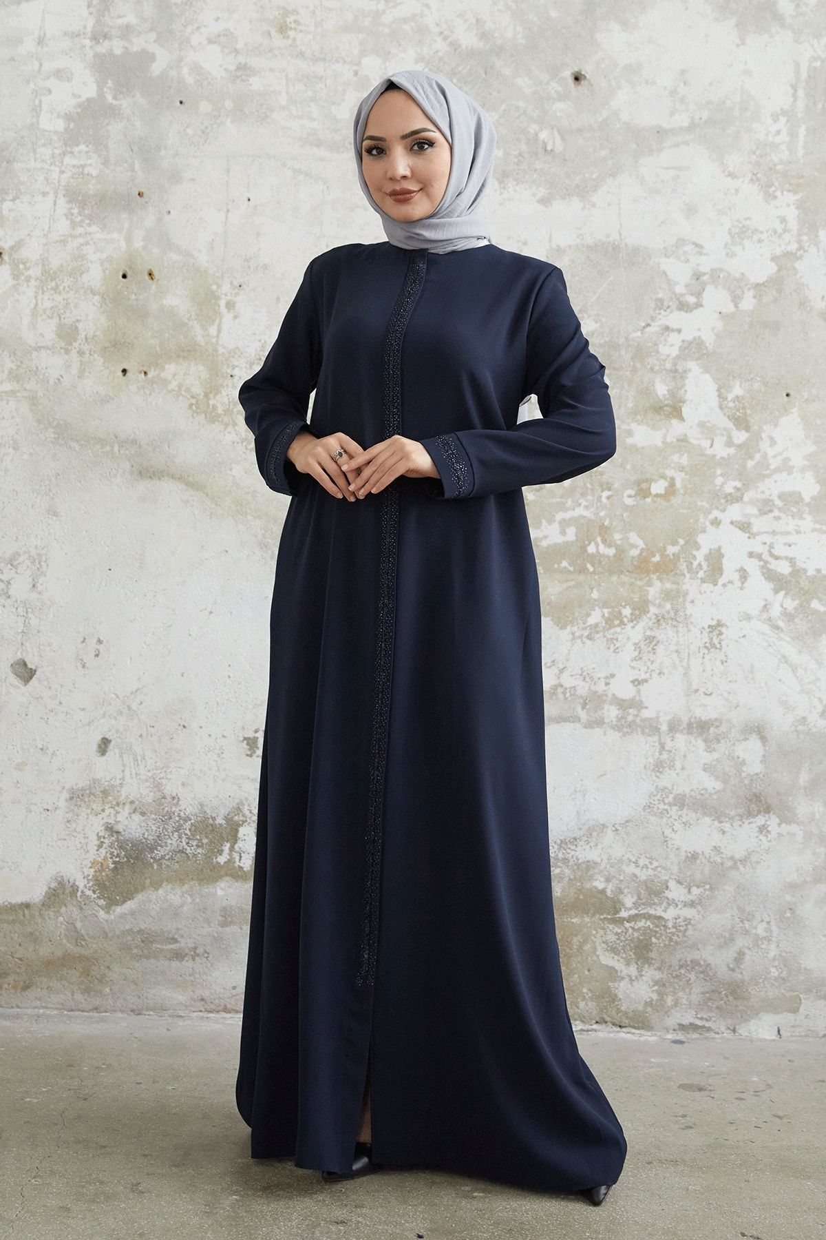 InStyle-Ferace with Stone Detail - Navy Blue 4