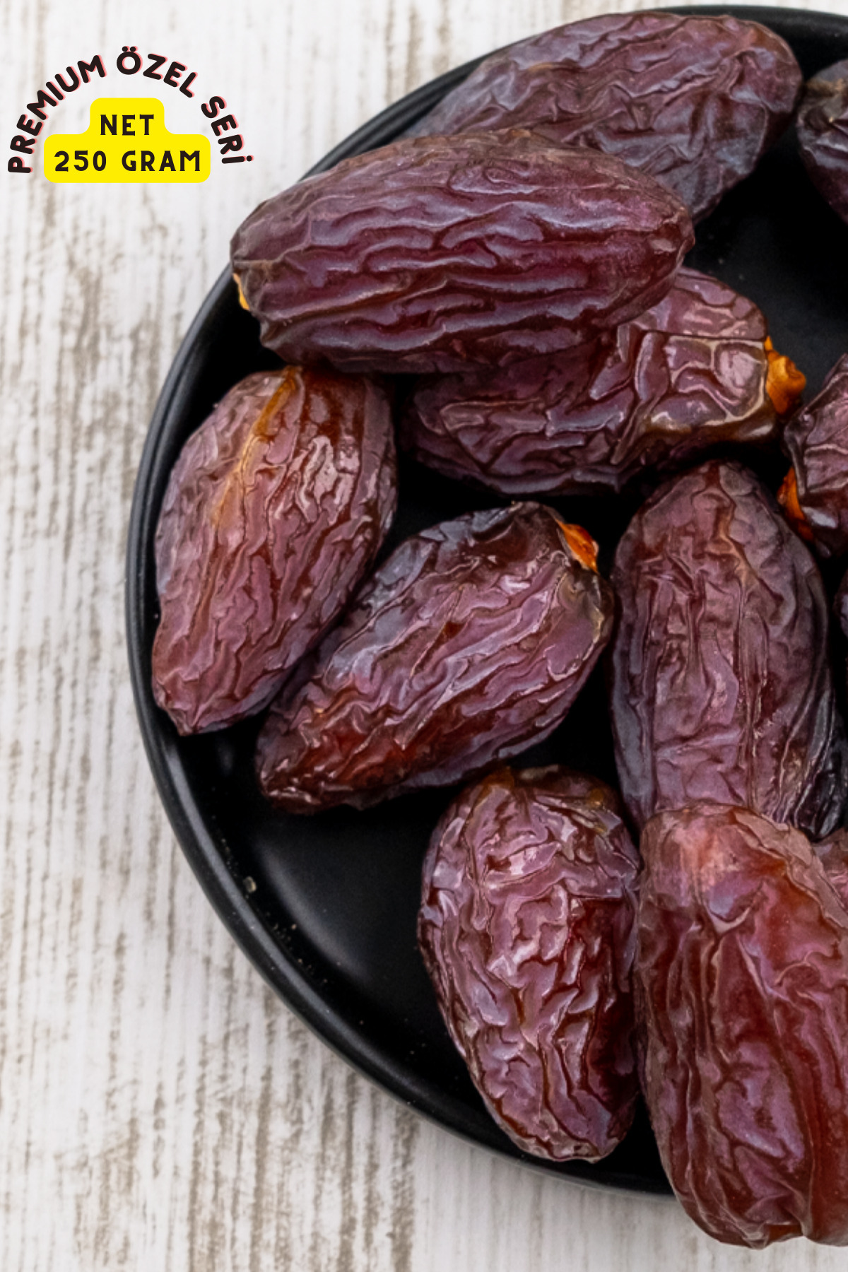 KAJUNUTS Premium Gurme Serisi Doğal Jumbo Iri Boy Medjoul Lüx Kudüs Hurması %100 Taze Lezzetli (Net 250Gr)
