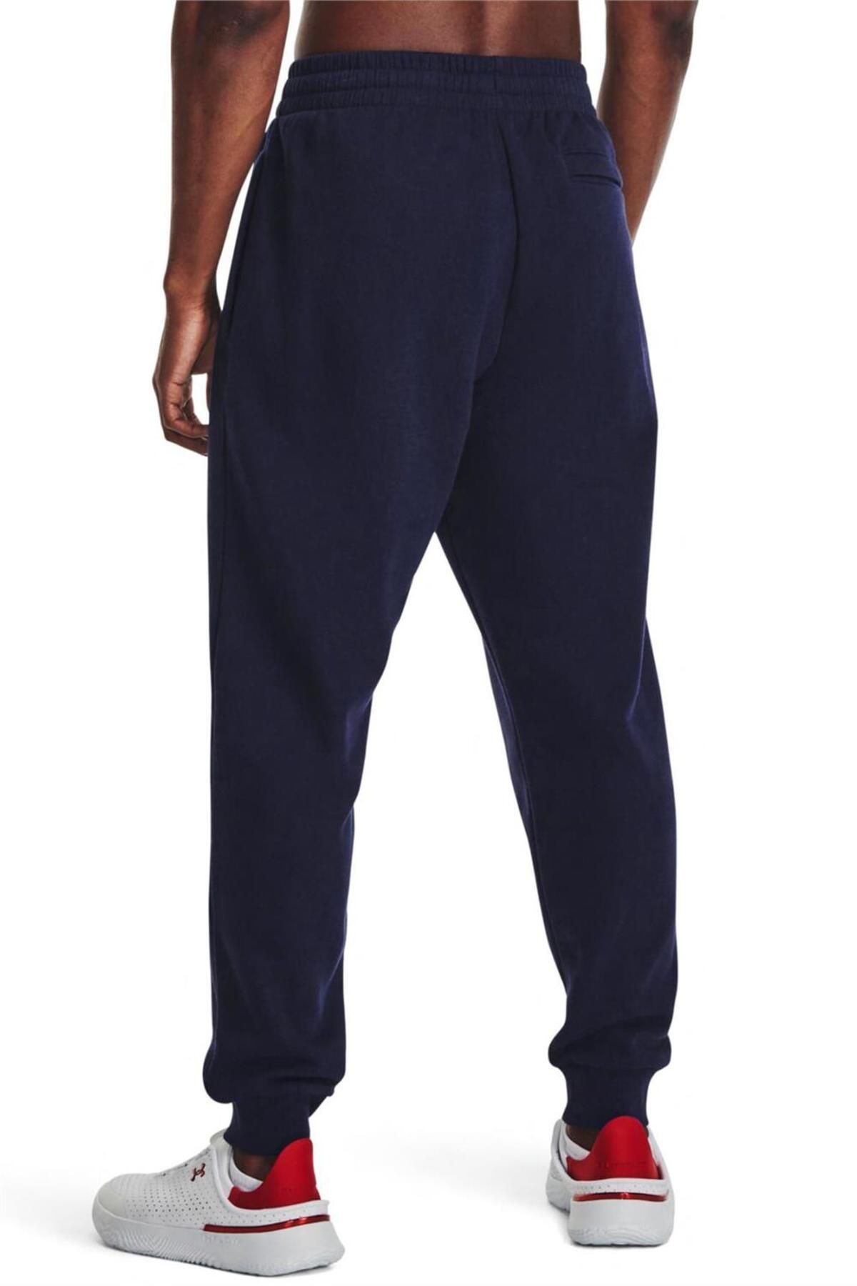 شلوار گرمکن ورزشی آبی مردانه رقیب UA Fleece Joggers TrackSuit Sixist Six 1379774 410 Under Armour