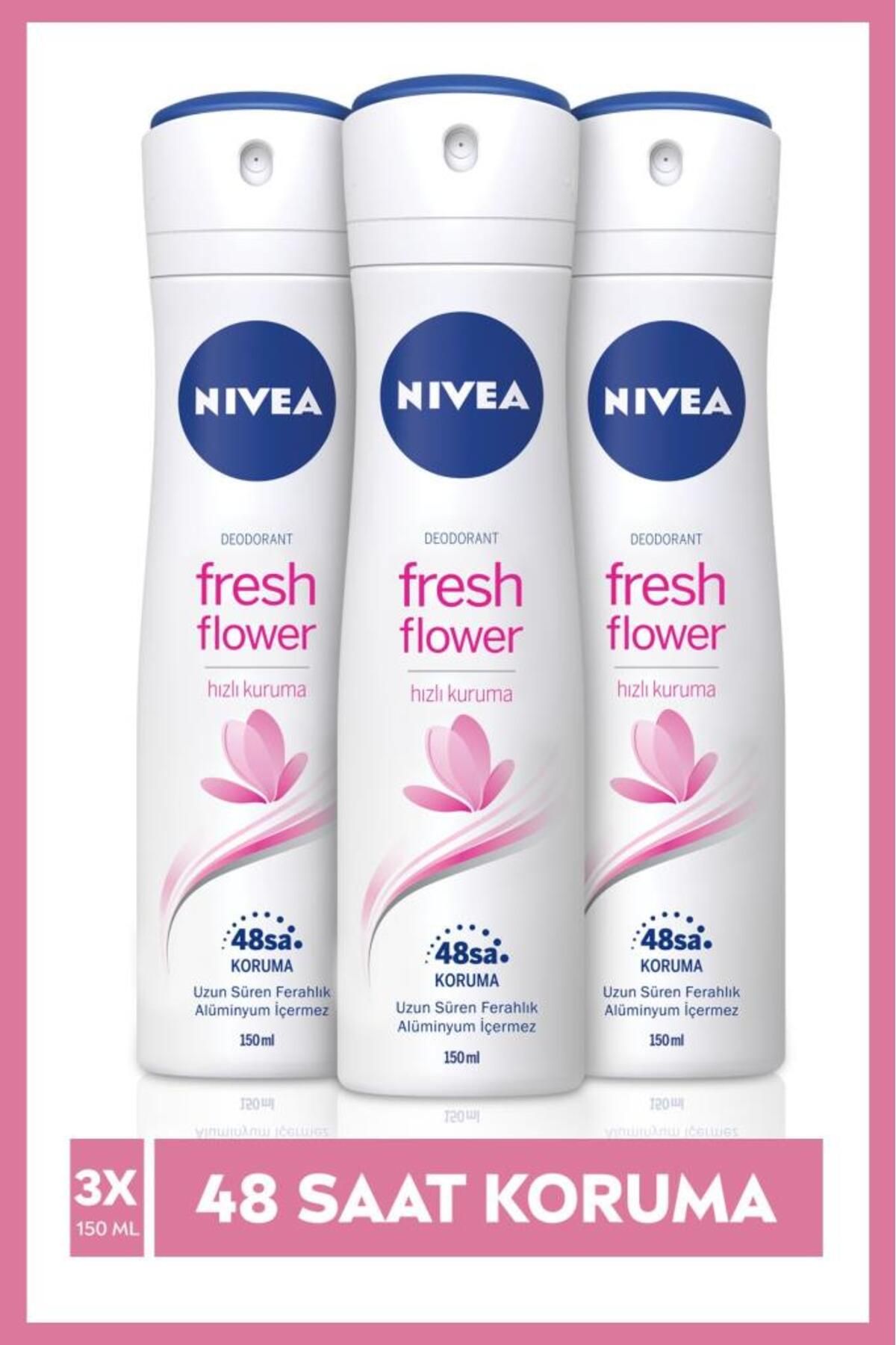 NIVEA Женский дезодорант-спрей Nıvea Fresh Flower 150 мл НАБОР 3.NVE.223