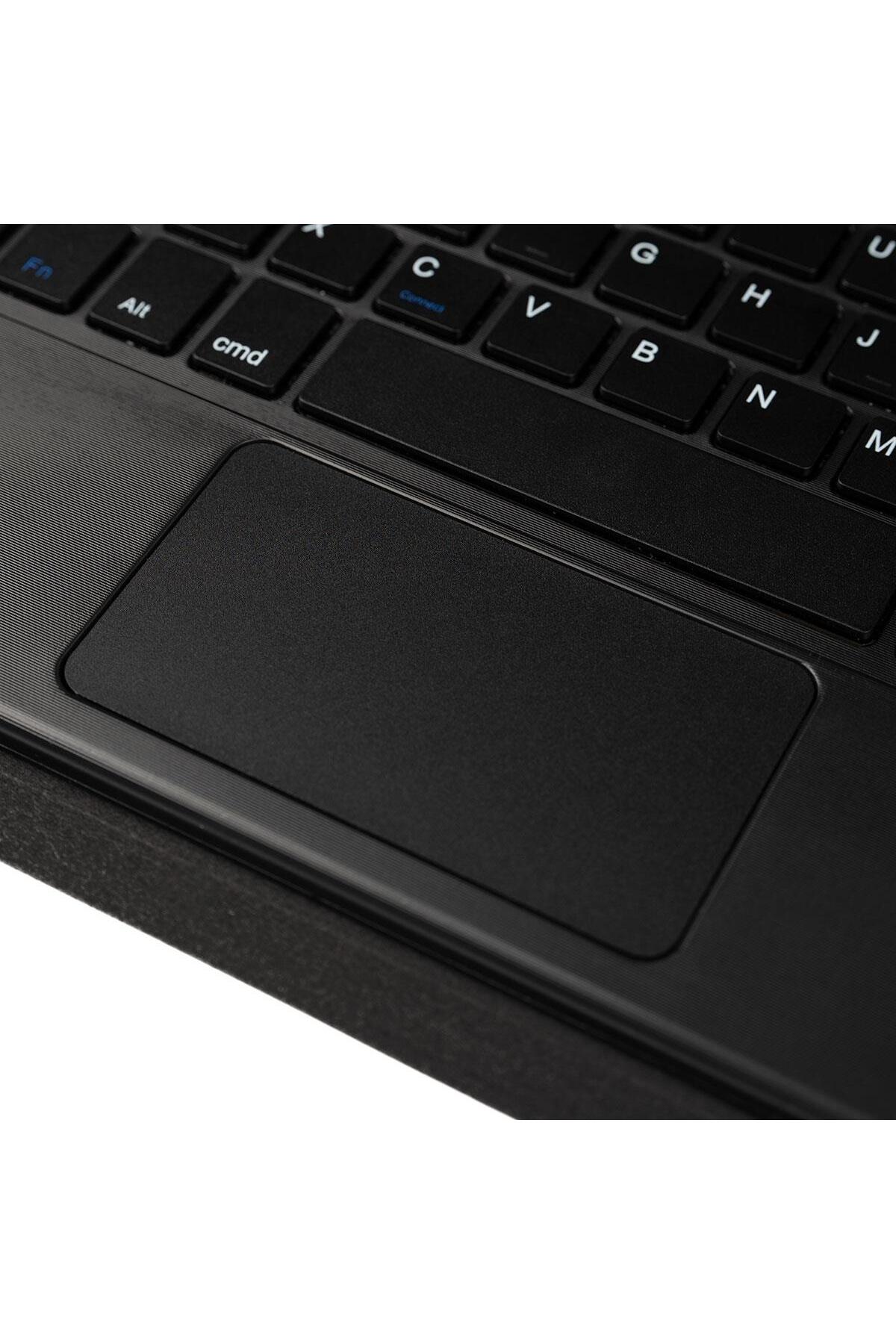 Galaxy Tab A9 Plus 11" Uyumlu Klavyeli Kılıf Standlı Bluetooth Klavye Trackpad Keyboard 4