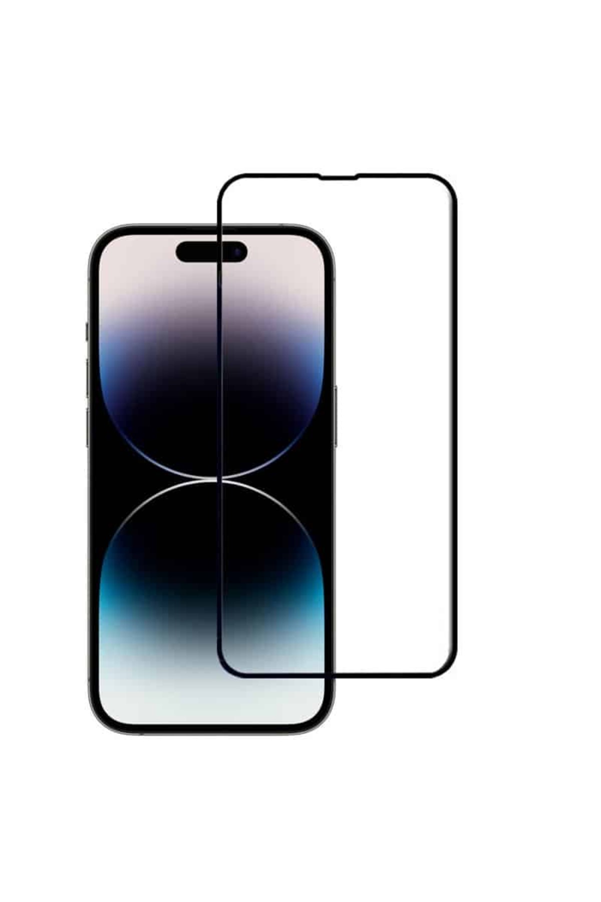 Iphone 14 Pro Max Tam Kaplayan Çerçeveli Kırılmaz Temperli Ekran Koruyucu Cam
