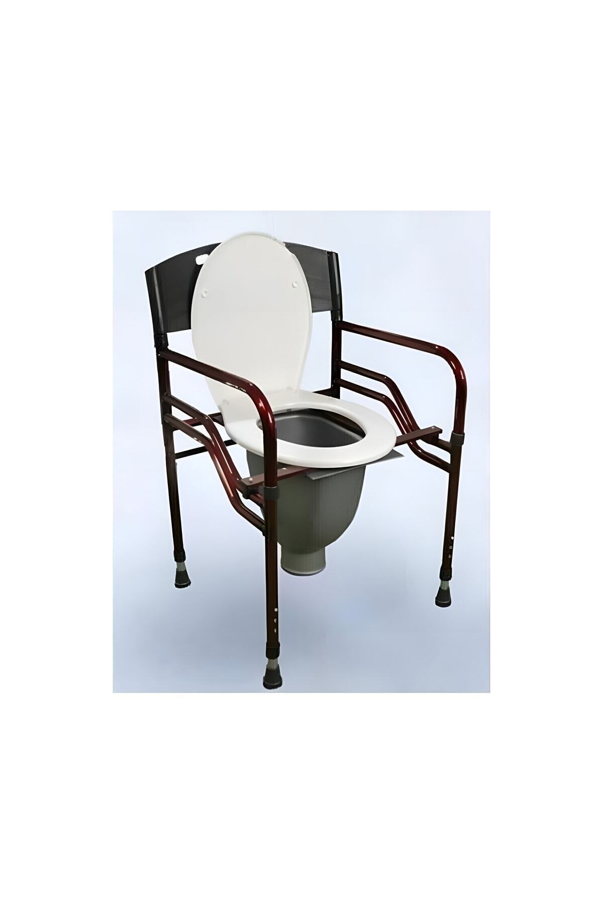 teknotrust Tek Kişilik Wc Yükseltici Alaturka Tuvalete Uygun Medikal Klozet Tekli Metal 1-5 Kg Bordo Katlanabi