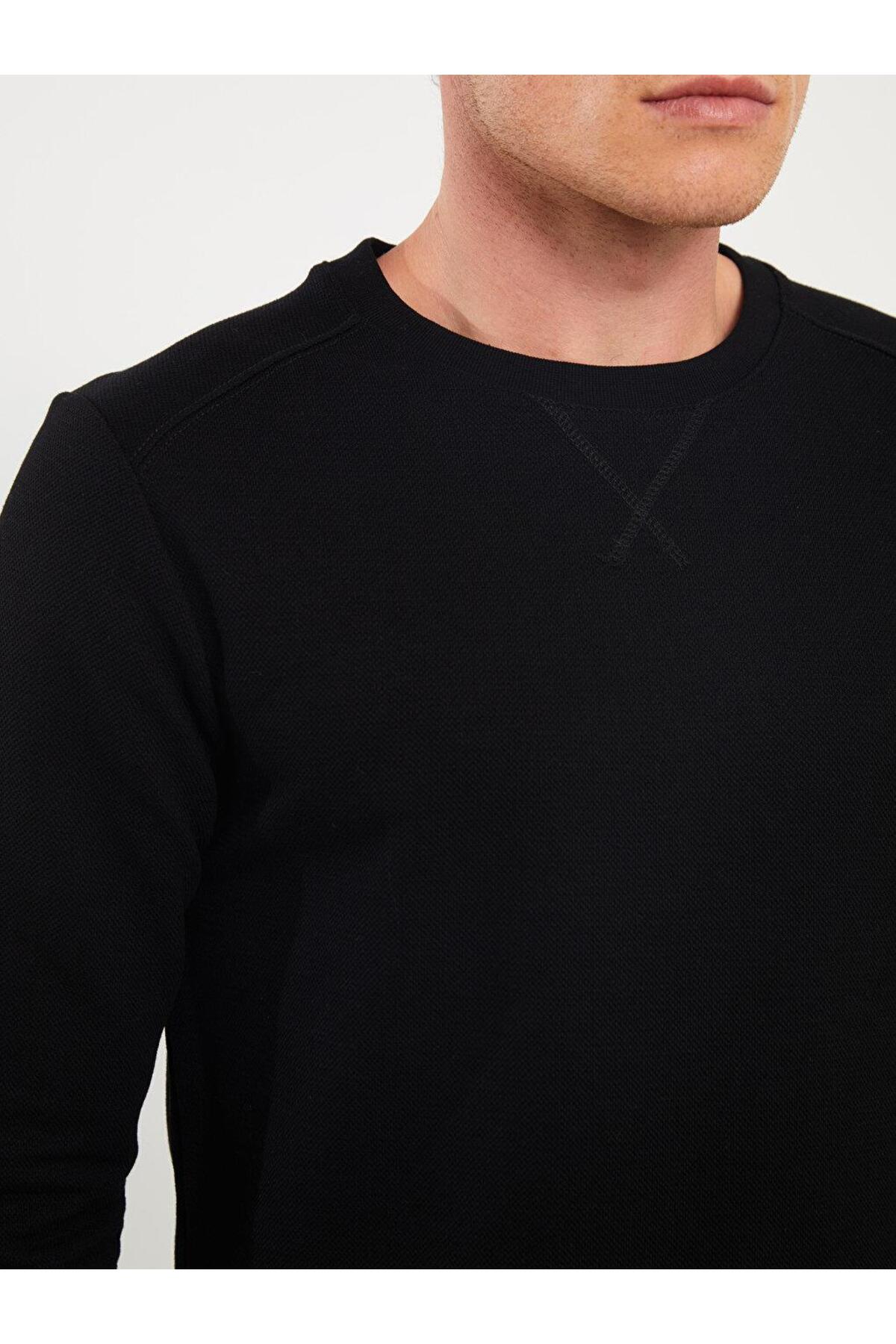 سویشرت مردانه مشکی ال سی وایکیکی | W31697Z8 اورجینال - تصویر 2