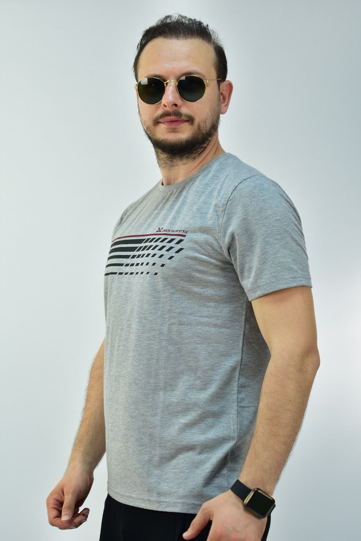 تی شرت ورزشی مردانه G2 MELANJ مردانه'S SLIMFIT 95 ٪ پنبه سدیت های تنفس 0780 Escetic