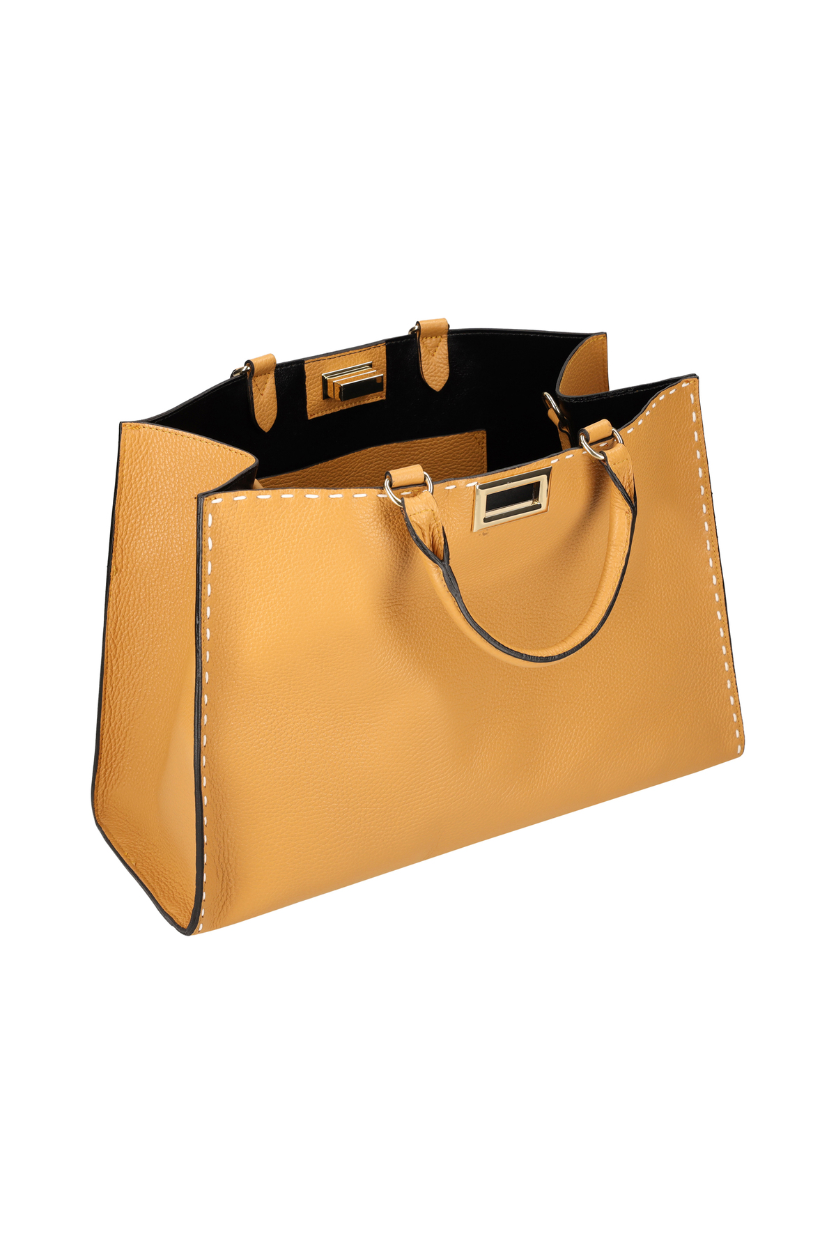 usha black label-Henkeltasche aus Leder 3